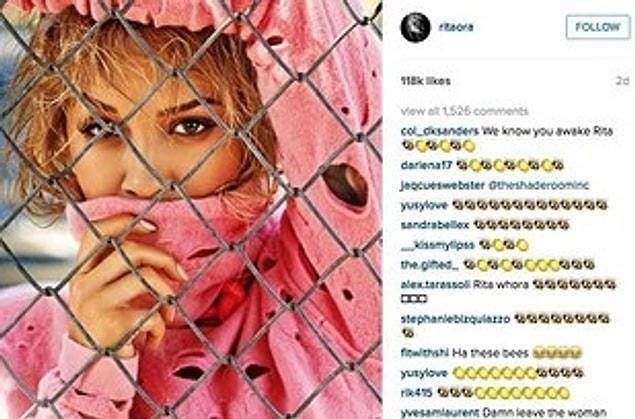 Ora's Instagram account is bombarded with lemon (for Lemonade) and bee (for Beyhive-Official Fan Collective of Beyoncé) emojis at the moment.