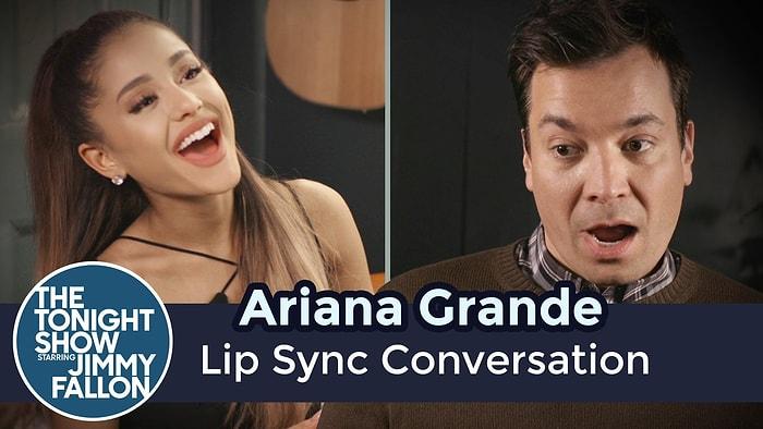 Ariana Grande ve Jimmy Fallon Popüler Şarkılara Playback Yaparak Sohbet Etti