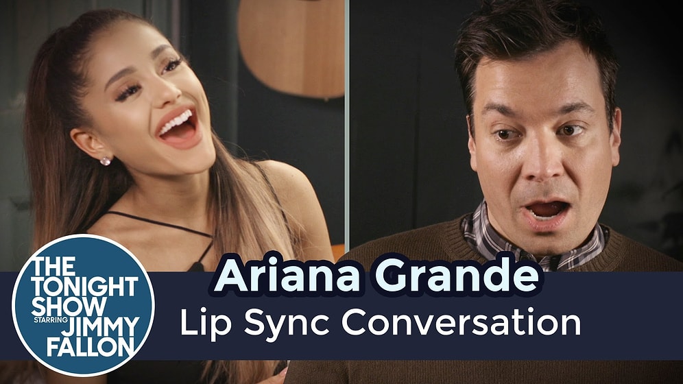 Ariana Grande ve Jimmy Fallon Popüler Şarkılara Playback Yaparak Sohbet Etti
