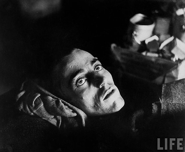 12. Exhaustion: An American solider who was saved from a German military prison by the allied forces.