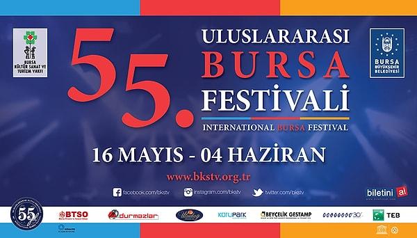 12. Ülkemizde en uzun soluklu devam eden kültür ve sanat festivali 1962 yılından itibaren gerçekleştirilen Bursa Festivali’dir.
