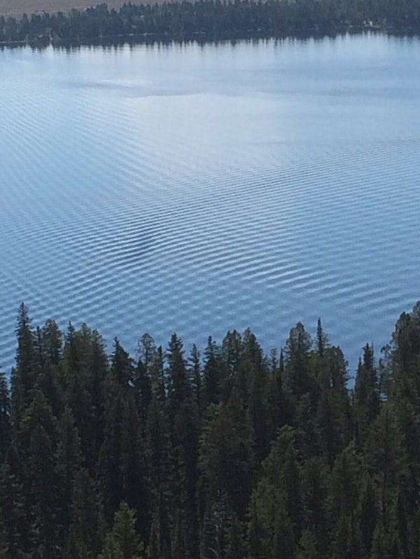 13. Рябь создает узор на поверхности озера
