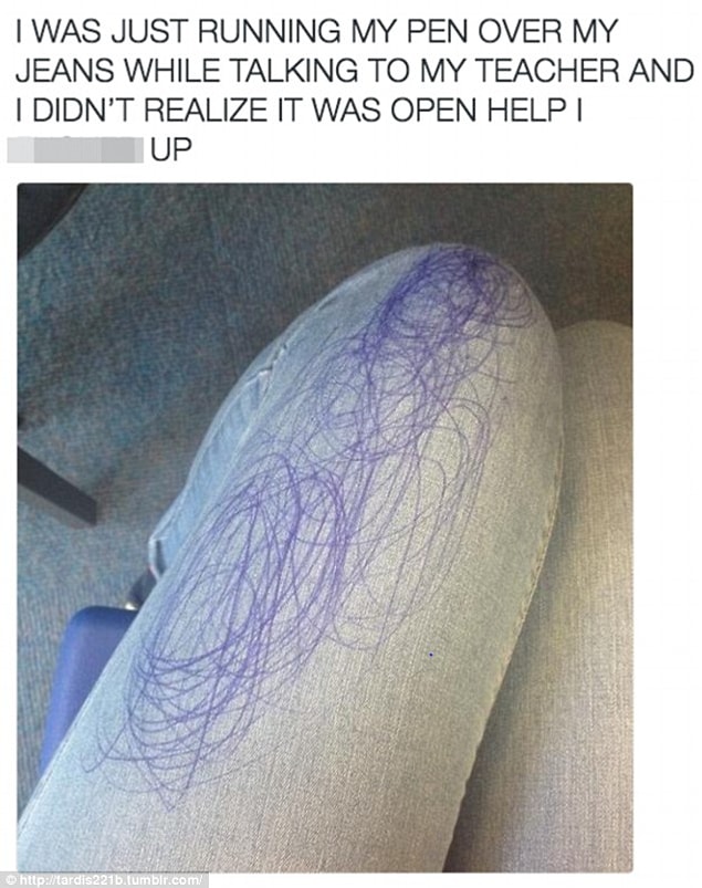 15. Doodling gone bad.
