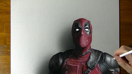 3 Boyutlu Çizim Üstadından Olağanüstü Deadpool Çizimi