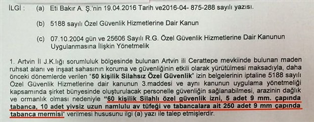 50 silahsız güvenlik yerine 60 silahlı güvenlik
