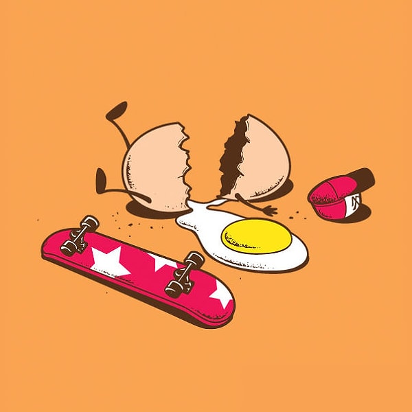 20. Падение со скейтборда