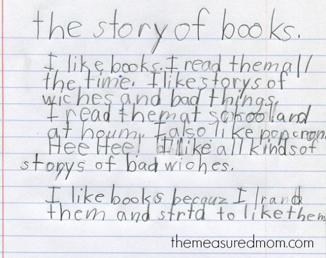 12. Ask them to write their own stories and bind them into a book.