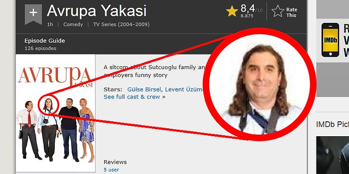 Abi Sen Kimsin ve Orada Ne İşin Var? Avrupa Yakası'nın IMDb Sayfasındaki Gizemli Adam