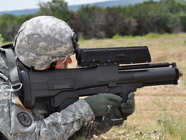 XM25 CDTE - grenade launcher that allows for the undermining of a projectile in the air directly above the enemy. This is due to the ability of the grenade launcher to determine the range of the target. Undermining the projectile occurs automatically.