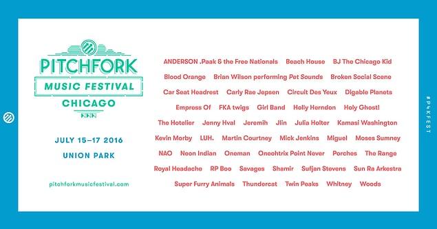 13. Pitchfork Music Festival: July 15th-17th - Chicago, Illinois, USA
