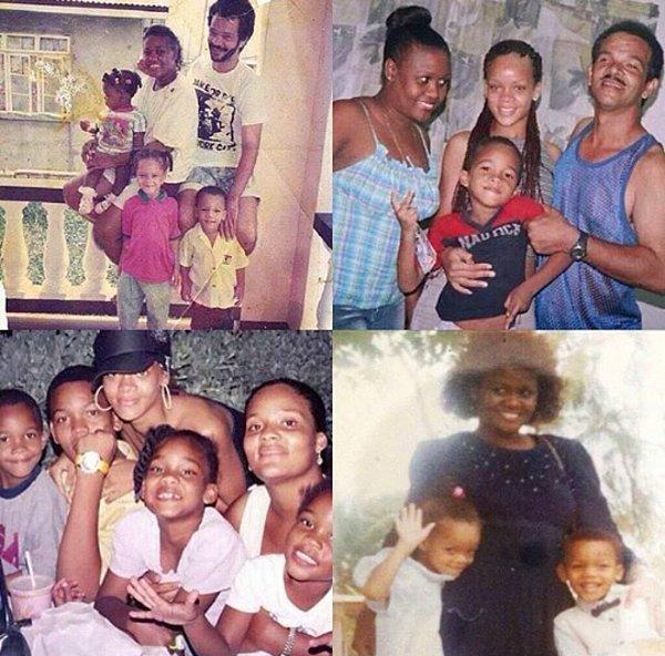 4.İşte Rihanna'nın ailesi;