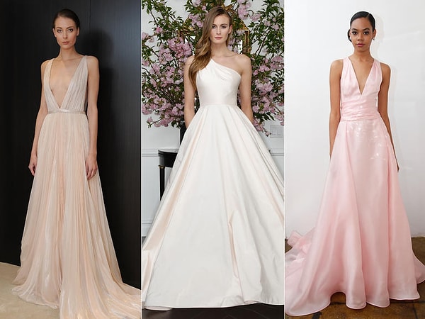 3. В розовых тонах. Роза и персик. Смелым невестам, готовым отказаться от стандартного белого.