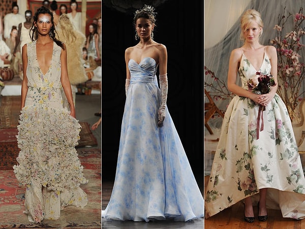 6. В цветочек. Невероятно красиво смотрятся во время свадьбы на открытом воздухе.