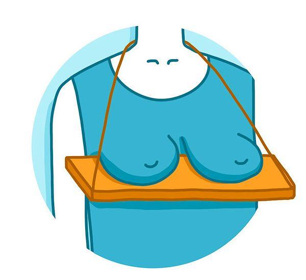 4. Wear a boob shelf instead of a bra. Yes, a regular shelf.