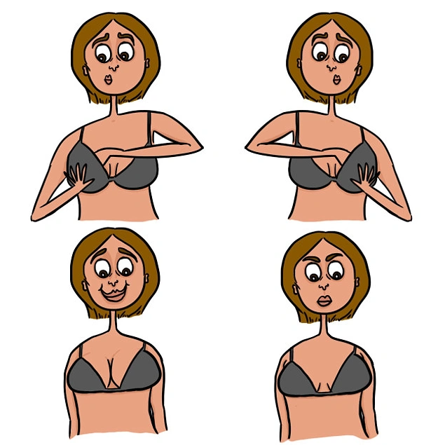 Быть может, вам удалось найти достаточно маленький бюстгальтер с пуш-ап, чтобы добиться ложбинки, но, как только вы покинули свой дом, ваши груди решили, что они достаточно насладились обществом друг друга