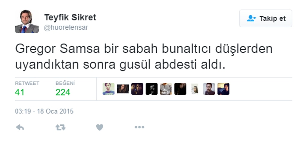 Franz Kafka'nın Dönüşüm İsimli Eseri İçin Yazılmış 15 Alternatif Senaryo