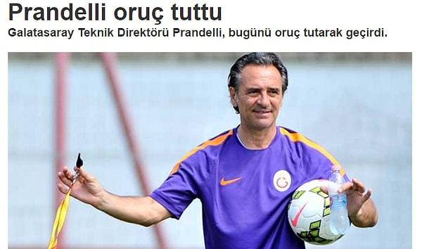 5. Galatasaray'ın eski teknik direktörü Cesare Prandelli de saygısından dolayı ve merak ettiği için bayram arefesinde oruç tutmuştu.