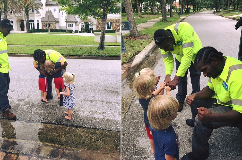 Temizlik Görevlilerinin Mahalleye Gelmesini Dört Gözle Bekleyen Sevimli Üçüzler