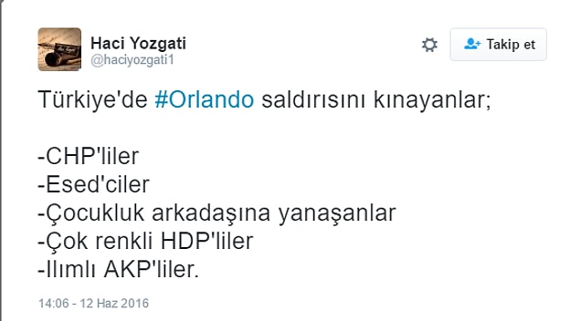 Onlara göre masum insanların ölümünü kınayanlar mutlaka "bir şey" idi; "vicdan sahibi herhangi bir insan" olabileceğini düşünmediler.