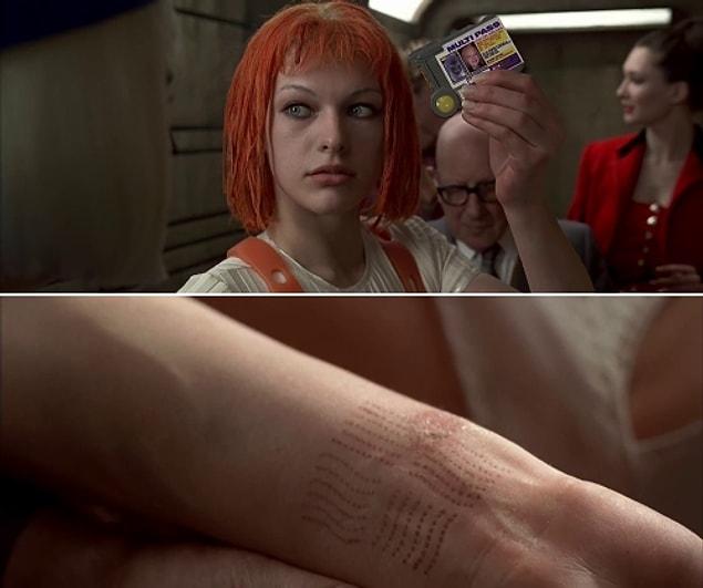 10. Mila Jovovich's wrist tattoo in "The Fifth Element."