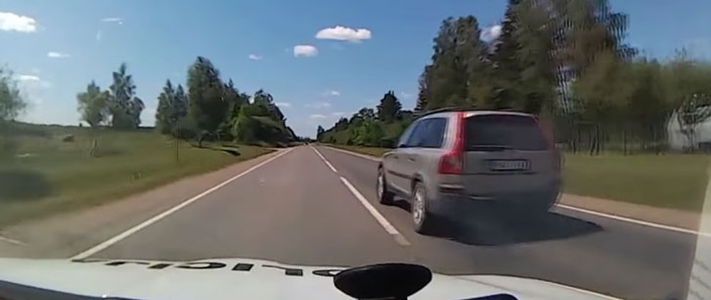 İçine James Bond Kaçan Litvanyalı Şoförün Filmleri Aratmayan Polisten Kaçış Görüntüleri