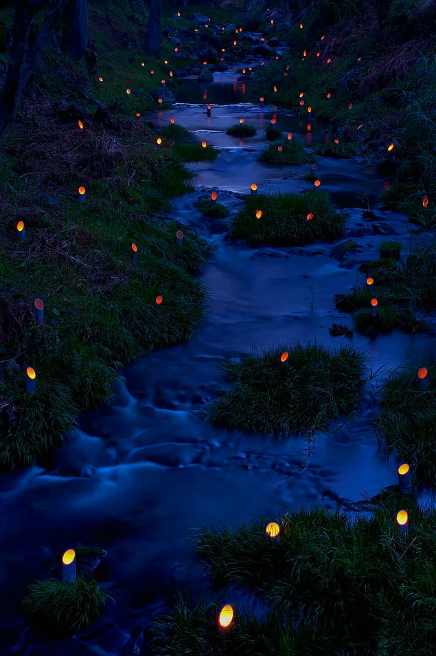 Фестиваль Бамбуковых фонарей в Такета, Оита