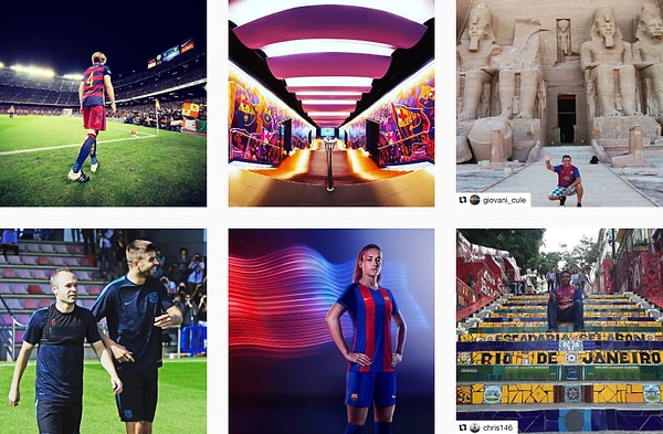 26. FC Barcelona (@fcbarcelona) - 34.8 миллионов подписчиков.