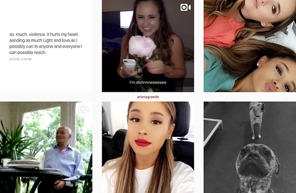 4. Ariana Grande (@arianagrande) - 75.2 миллионов подписчиков.