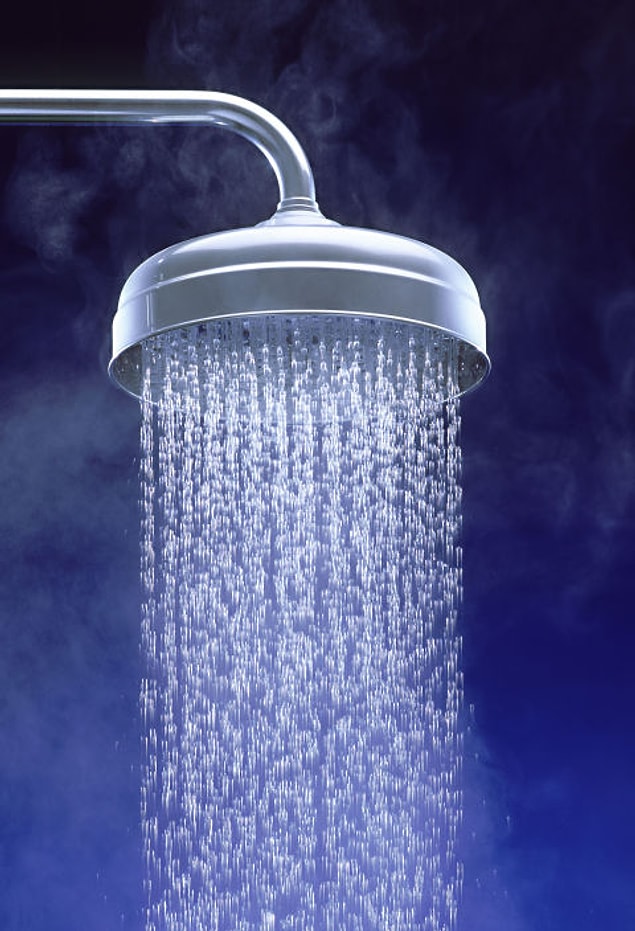 6. Taking long hot showers.