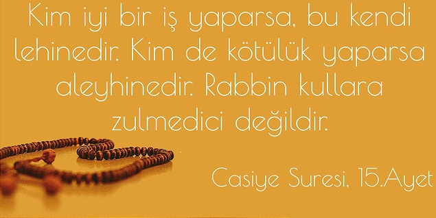 Casiye Suresi, 15. Ayet!