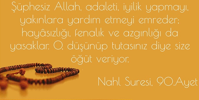 Nahl Suresi, 90. Ayet!