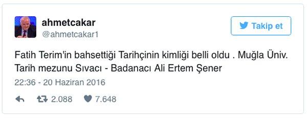 12. Bombardımanına devam ederken kendi tabiriyle "sıvacı" dediği Ertem Şener'e gönderme yapmadan geçemedi.