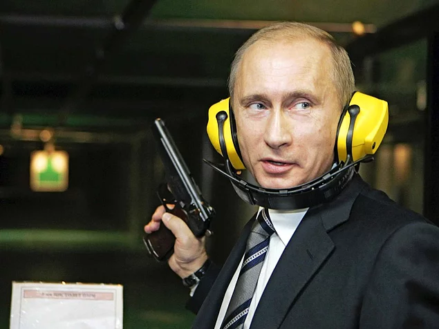 A 16-year veteran of the KGB, Putin knows his way around a gun.