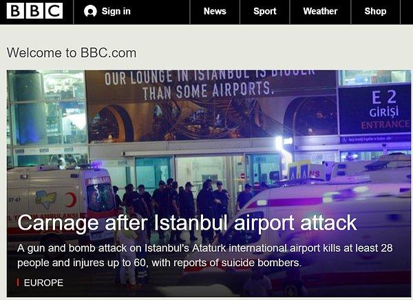 BBC saldırıyı canlı blog şeklinde an an yaşananları yayınlayarak verdi.
