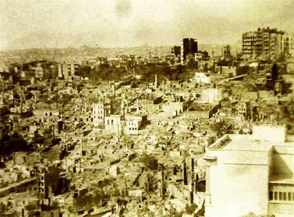 116. Pera’da yangın. Alman Elçiliği ile İtayan Hastanesi arasında yaklaşık 1.000 ev kül oldu (26 Temmuz 1915)