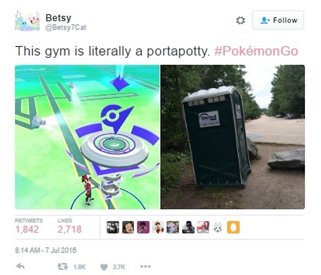 8.  Because of some of the Poke Stop locations make you wonder...