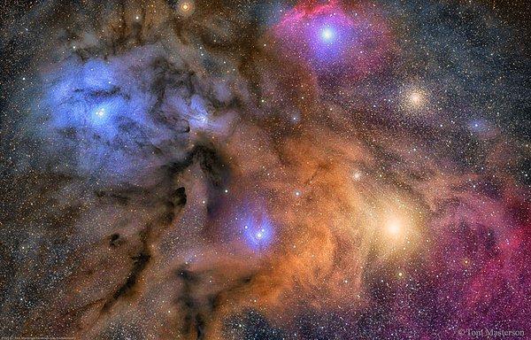 20. Rho Ophiuchi Yıldız Kümesinin Rengarenk Bulutları