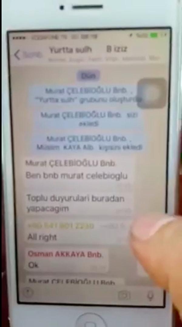 Ele geçirilen telefonda bulunan whatsapp grubu, darbe teşebbüsünün özellikle İstanbul ayağının buradan koordine edildiğini gösteriyor.