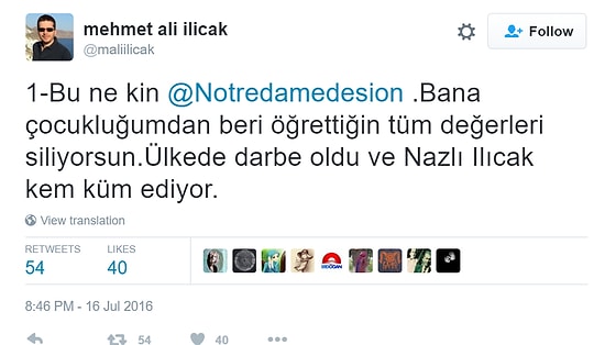 Darbe Girişiminden Sonra Nazlı Ilıcak ve Oğlu Twitter'da Birbirine Girdi