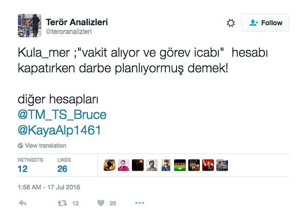 3. Bu iddiayı ortaya atan "Terör Analizleri" hesabı, Ömer Kulaç'ın başka hesapları olduğunu da söyledi.