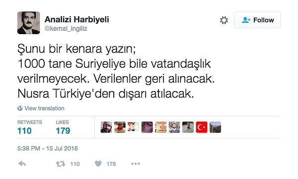 Ömer Kulaç isimli gözaltındaki darbeci komutanın sahibi olduğu iddia edilen hesaptan yapılan paylaşımlar da oldukça şaşırtıcı.