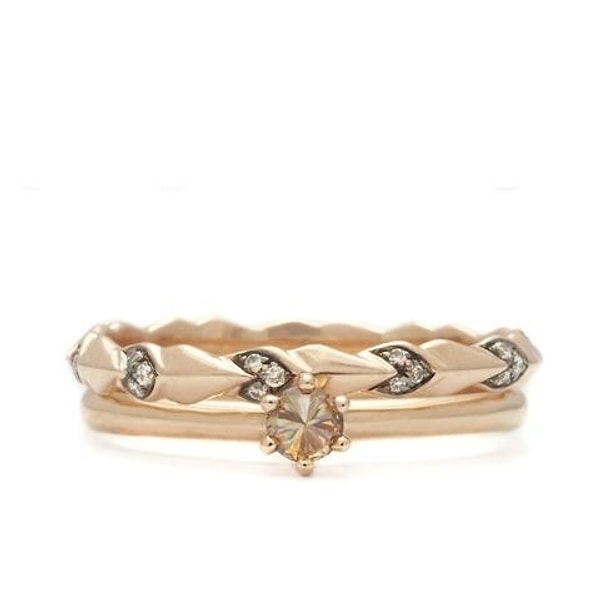 7. Дуэт с бриллиантами "шампань"