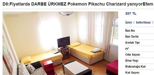 Ve son seçeneğimiz de 'Pokemon Pikachu Charizard yanan' bir ev. Tercih sizin 🤔