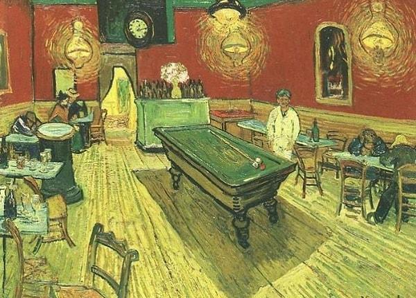Van Gogh kulağını kesmeden 3 ay önce Gece Kahvesi (Night Cafe) isimli bu eserini çizmişti