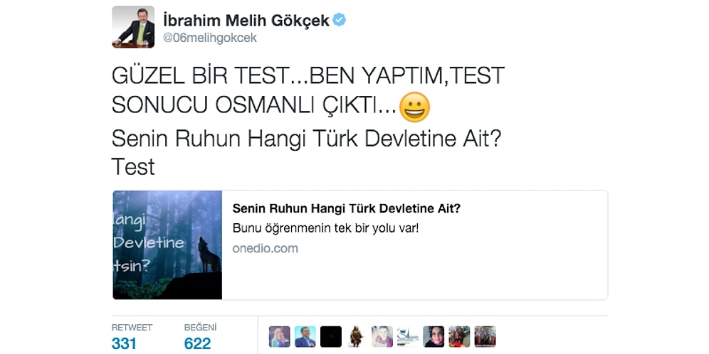 Onedio Testlerinin Aşırı Doğru Olduğunun İspatı 33 Tweet