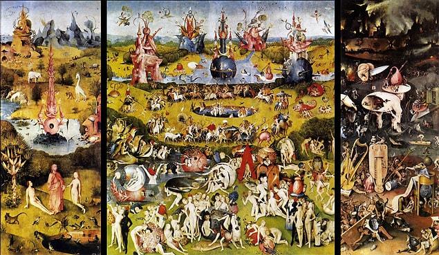 7. The essence of the painting lays in the middle panel. It also gives the painting its name: The Garden of Earthly Delights