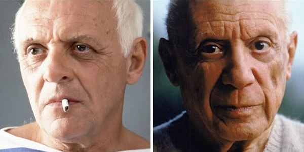 24. Энтони Хопкинс в роли Пабло Пикассо в фильме "Прожить жизнь с Пикассо"