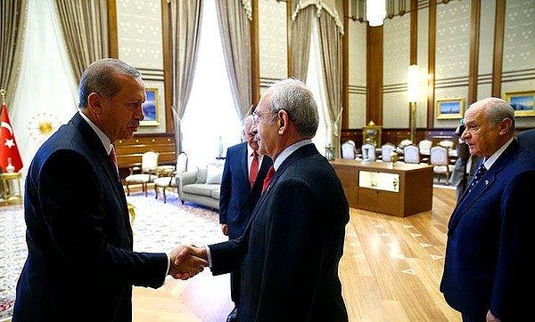 Kılıçdaroğlu ve Bahçeli ilk kez Saray'da