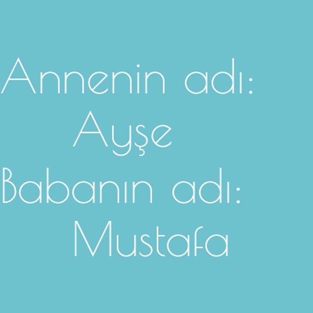 Ayşe ve Mustafa!