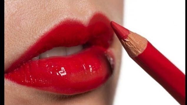 5. We all tried to make a lipstick out of the red crayon we used in school.